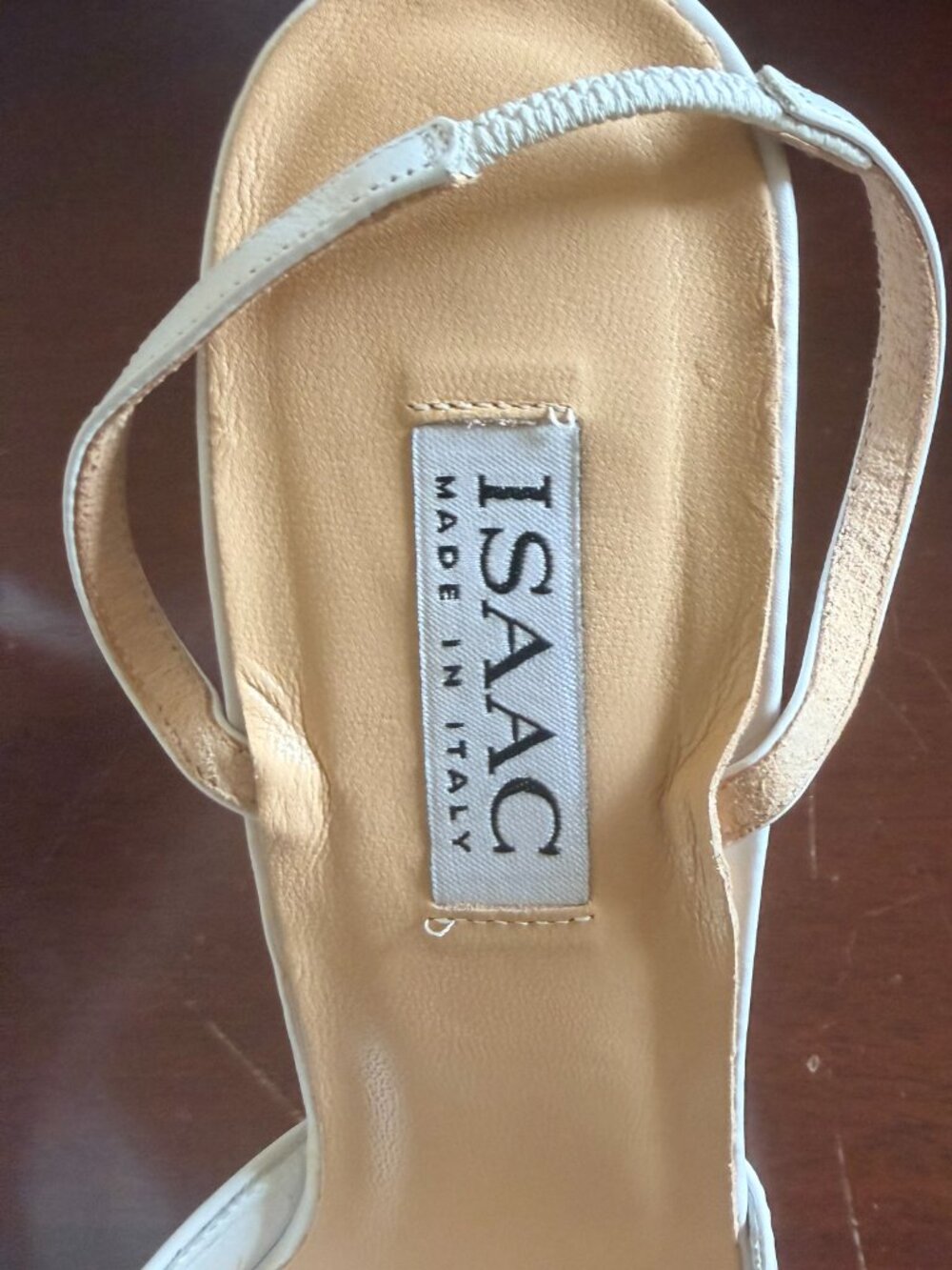ISAAC MIZRAHI WHITE LEATHER SLINGBACK HEELS POINTED TOE BOW SLIP ON SIZE 11 B - Picture 2 of 6